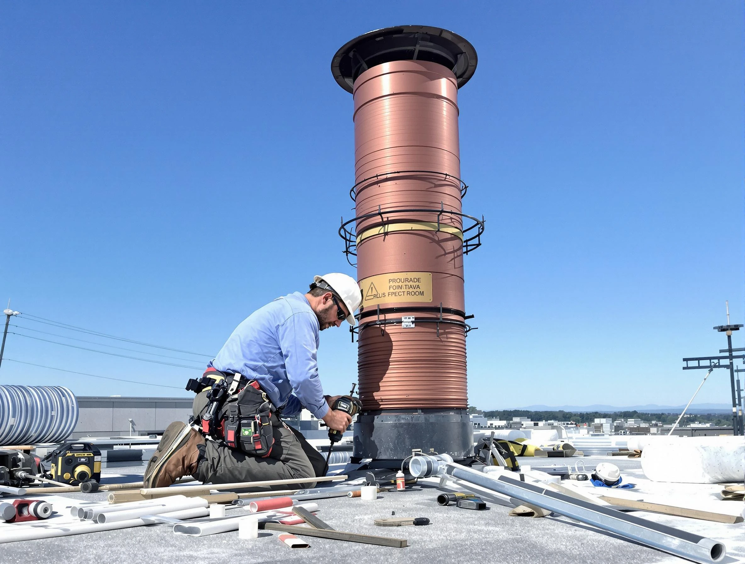 Installed chimney liner by North Brunswick Chimney Sweep in North Brunswick, NJ